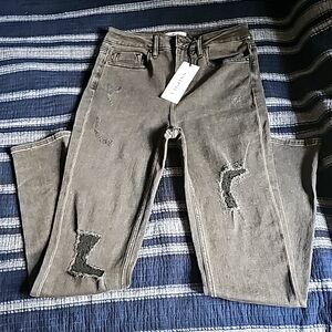 New Vygoss high rise straight leg black jeans, size 28/30